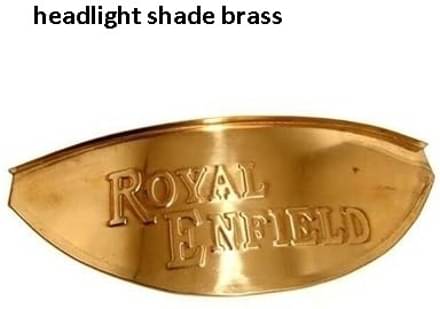     			Golden Fox Brass Headlamp Peak Shade For RE Bullet Motorcycles re Bike Headlight Grill (Gold)