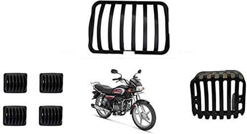     			Golden Fox G13 Headlight, Indicator Taillight for Hero Splendor Plus BS3 to BS6 All Models Bike Headlight Grill (Black)