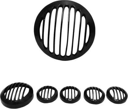     			Golden Fox Headlight Grill Set Pack 6 Pcs for RE Meteor 350 cc Black Bike Headlight Grill (Black)