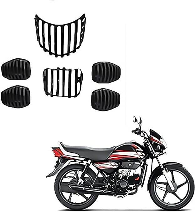     			Golden Fox Headlight, Indicator and Full Set of Taillight, for HF Deluxe Bike Headlight Grill (Black)