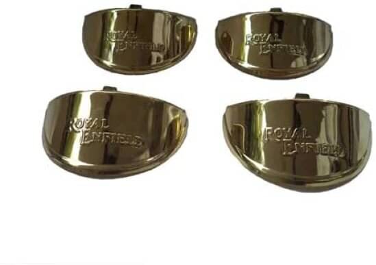     			Golden Fox Indicator Shade Set For RE MOTORCYCLE Bike Headlight Grill (Gold)