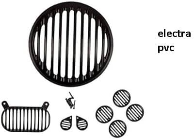     			Golden Fox Plastic Complete Headlight Grill Set Electra 350cc,500cc Bike Headlight Grill (Black)