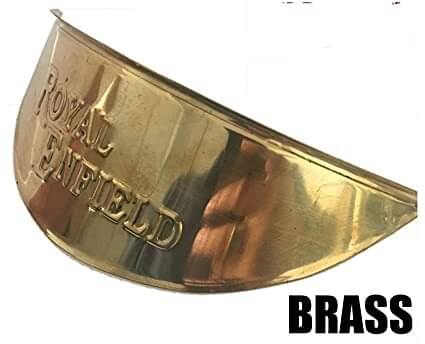     			Golden Fox RE-02 Brass Headlamp Shade with RE Logo for Motorcycles Bike Headlight Grill Bike Headlight Grill (Gold)