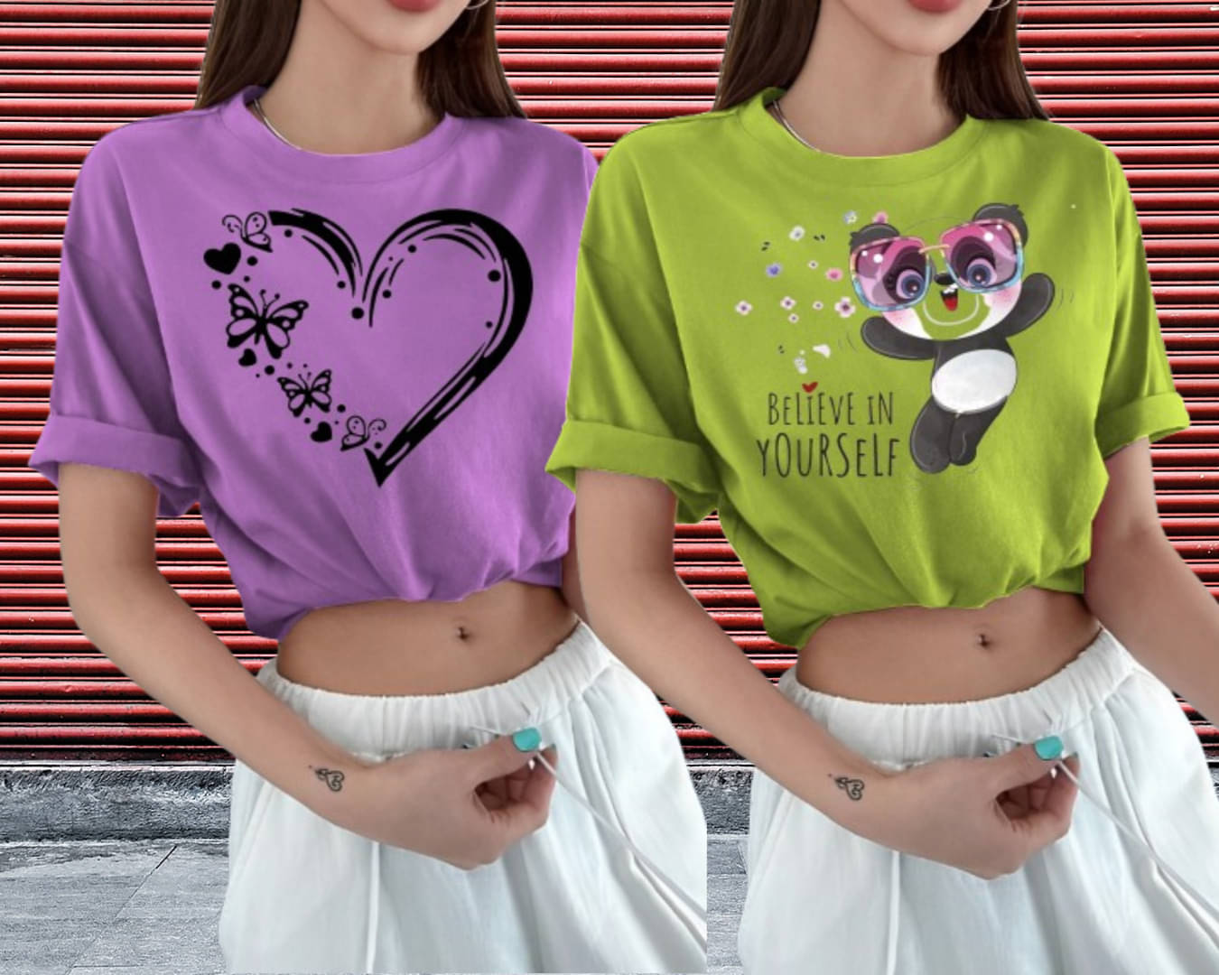     			Kushi flyer Women Polyester Printed Regular Fit Round Neck T-Shirt ( Multicolor 8 )