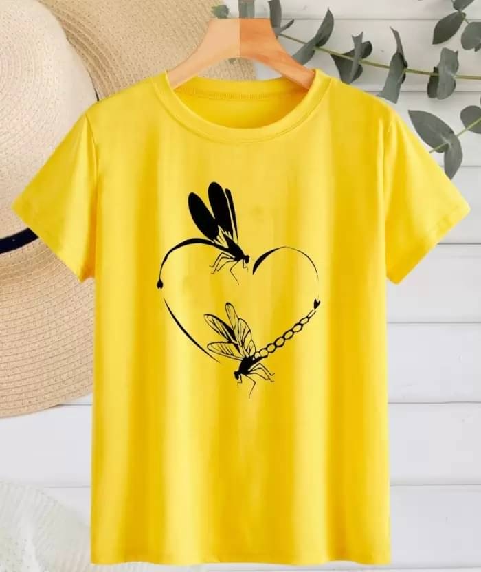     			Lecowar Women Polyester Printed Regular Fit Round Neck T-Shirt ( Multicolor 5 )
