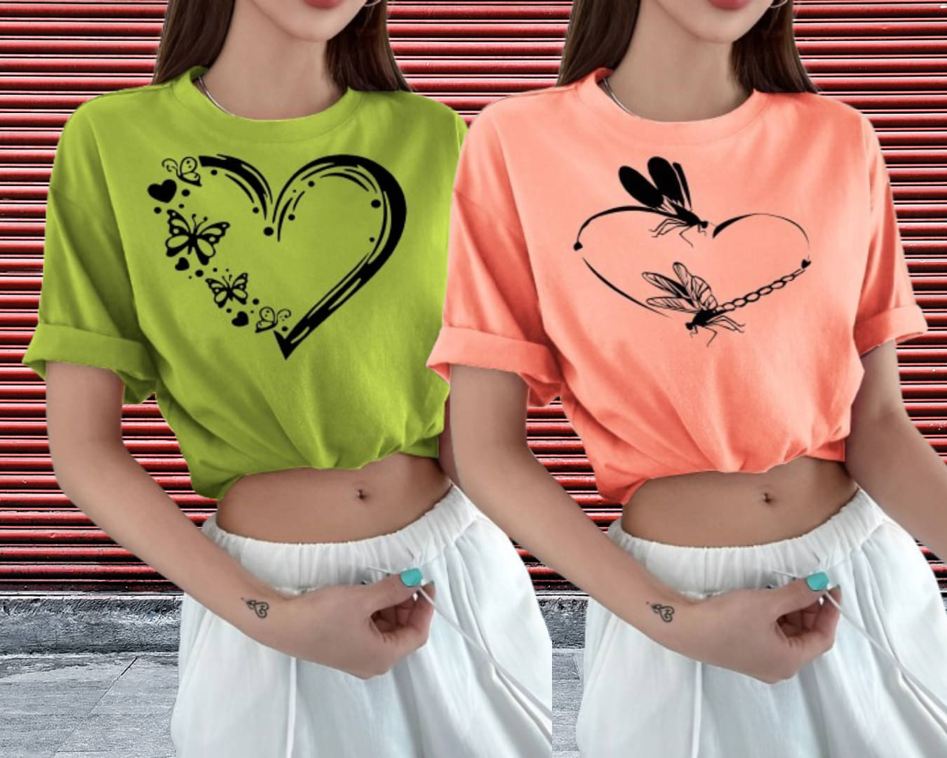     			Lecowar Women Polyester Printed Regular Fit Round Neck T-Shirt ( Multicolor 12 )