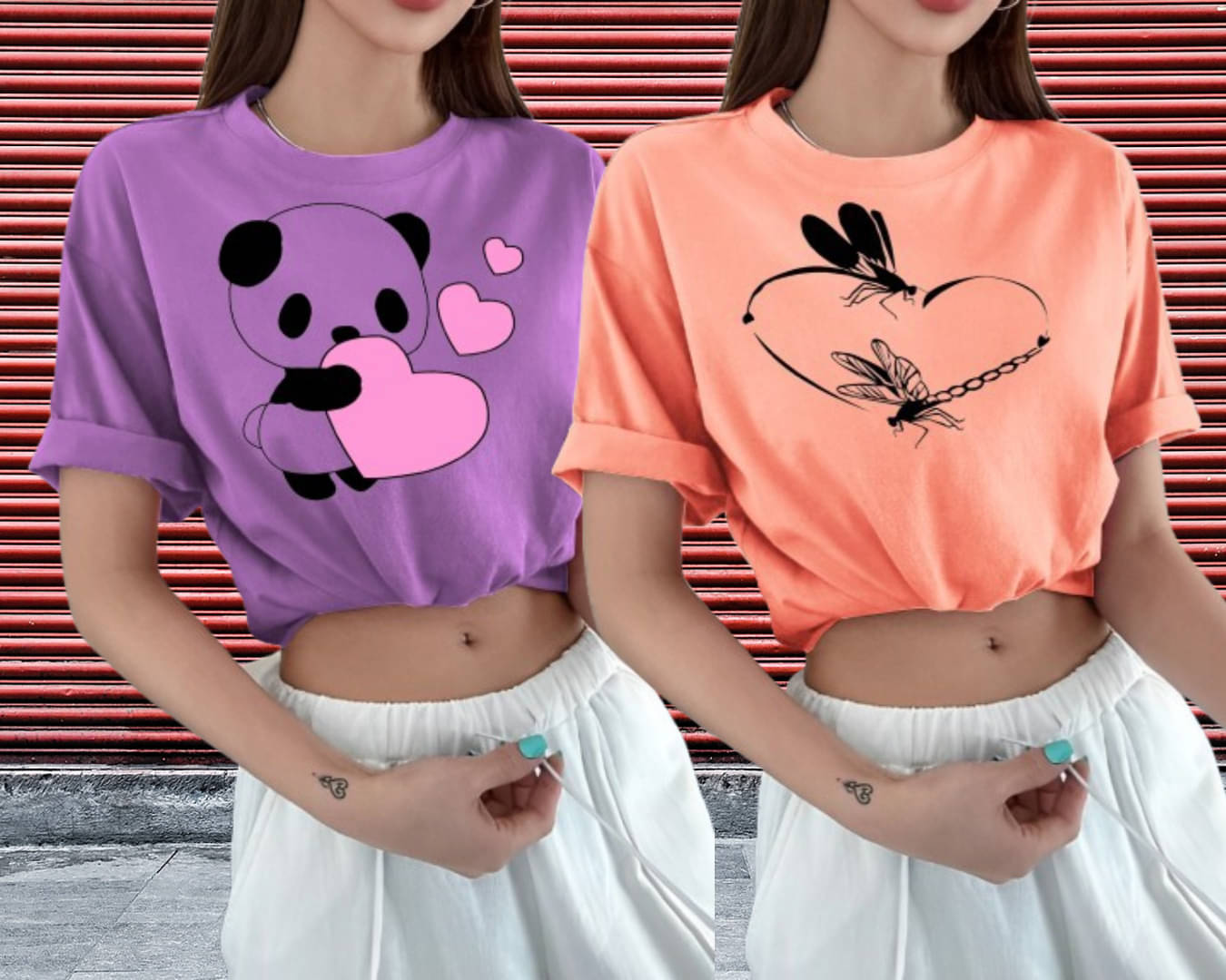     			Lecowar Women Polyester Printed Regular Fit Round Neck T-Shirt ( Multicolor 9 )