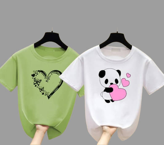     			Lecowar Women Polyester Printed Regular Fit Round Neck T-Shirt ( Multicolor 17 )