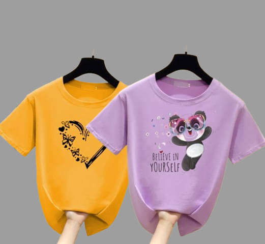 Lecowar Women Polyester Printed Regular Fit Round Neck T-Shirt ( Multicolor 8 )     			Lecowar Women Polyester Printed Regular Fit Round Neck T-Shirt ( Multicolor 8 )
