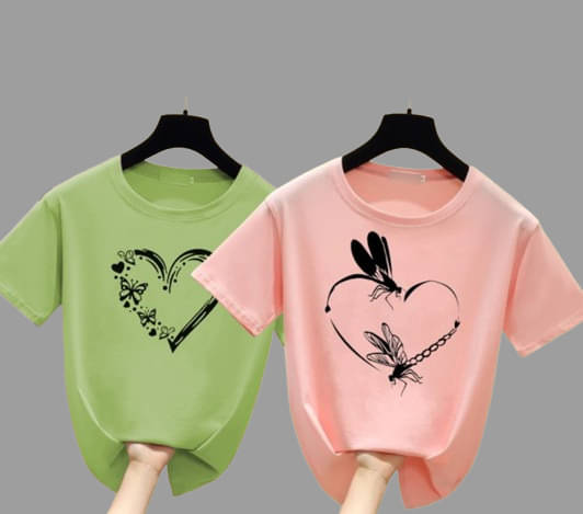     			Lecowar Women Polyester Printed Regular Fit Round Neck T-Shirt ( Multicolor 19 )