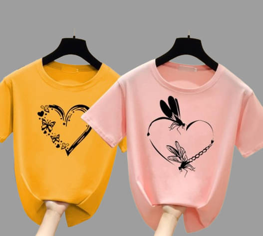    			Lecowar Women Polyester Printed Regular Fit Round Neck T-Shirt ( Multicolor 13 )