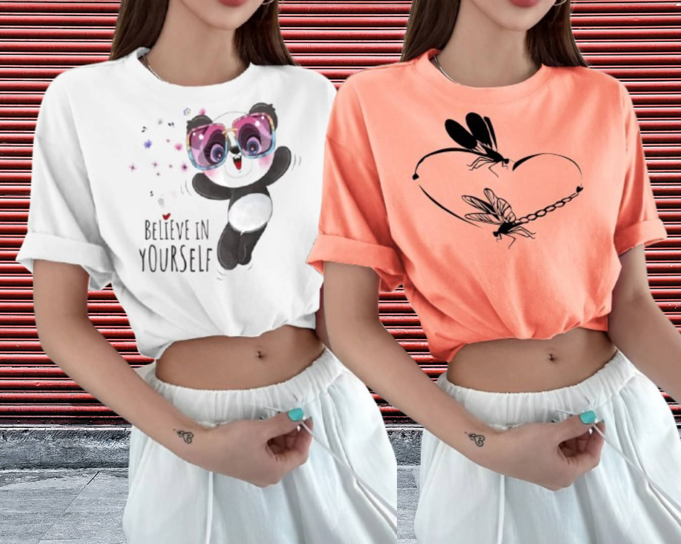 Lecowar Women Polyester Printed Regular Fit Round Neck T-Shirt ( Multicolor 2 ) Lecowar Women Polyester Printed Regular Fit Round Neck T-Shirt ( Multicolor 2 )