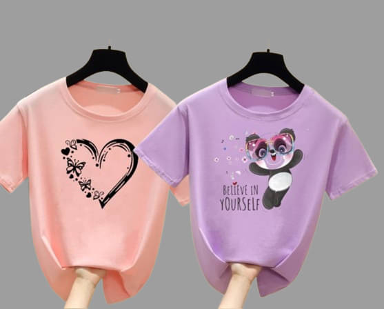     			Lecowar Women Polyester Printed Regular Fit Round Neck T-Shirt ( Multicolor 14 )