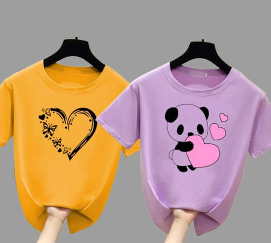 Lecowar Women Polyester Printed Regular Fit Round Neck T-Shirt ( Multicolor 10 ) Lecowar Women Polyester Printed Regular Fit Round Neck T-Shirt ( Multicolor 10 )