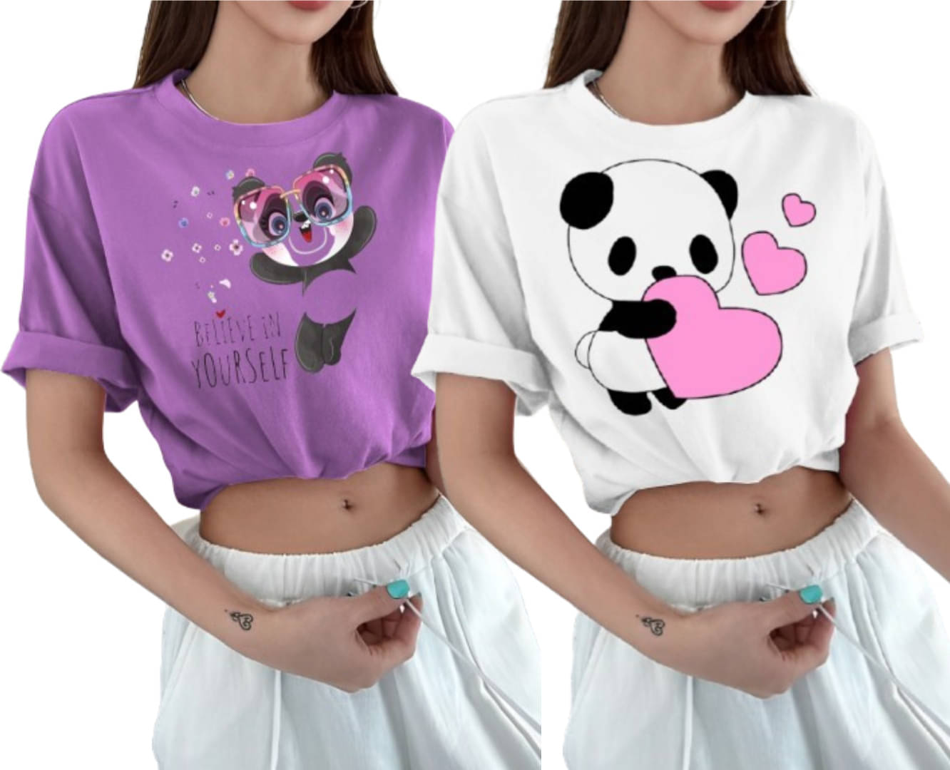    			Lecowar Women Polyester Printed Regular Fit Round Neck T-Shirt ( Multicolor 9 )