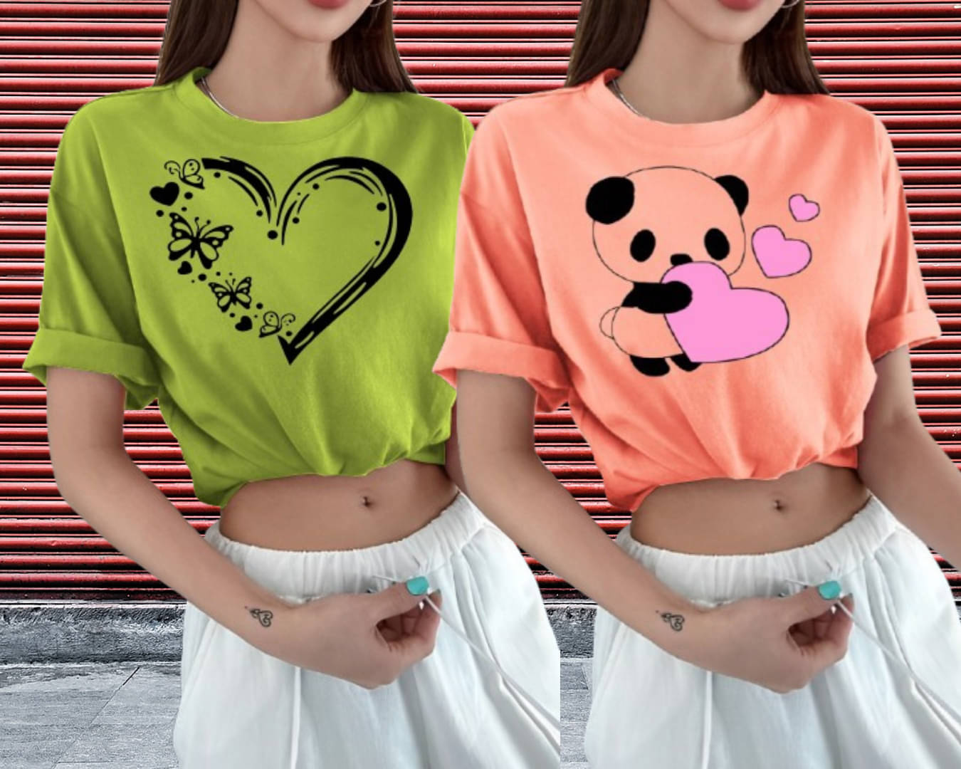     			Lecowar Women Polyester Printed Regular Fit Round Neck T-Shirt ( Multicolor 8 )