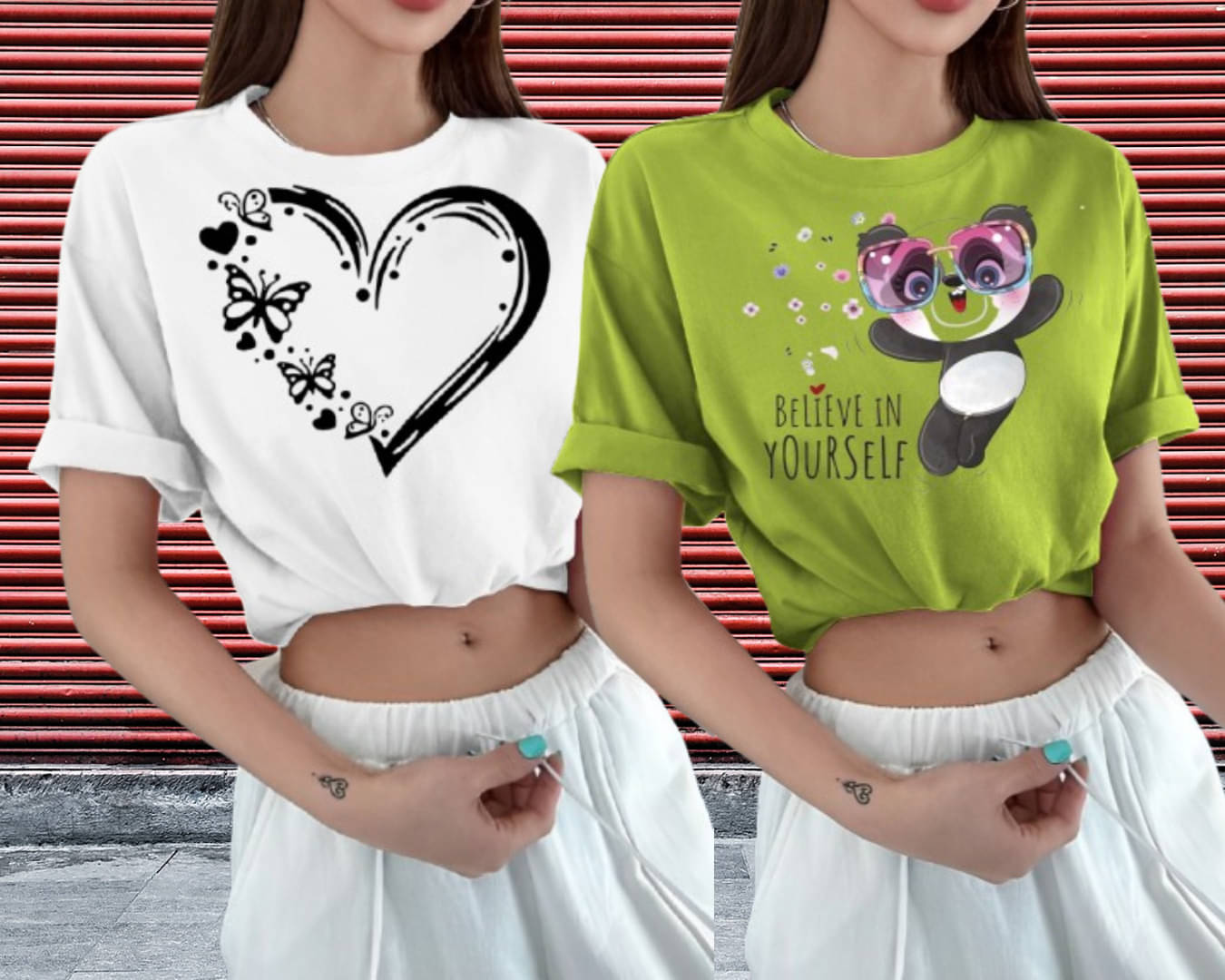     			Lecowar Women Polyester Printed Regular Fit Round Neck T-Shirt ( Multicolor 17 )