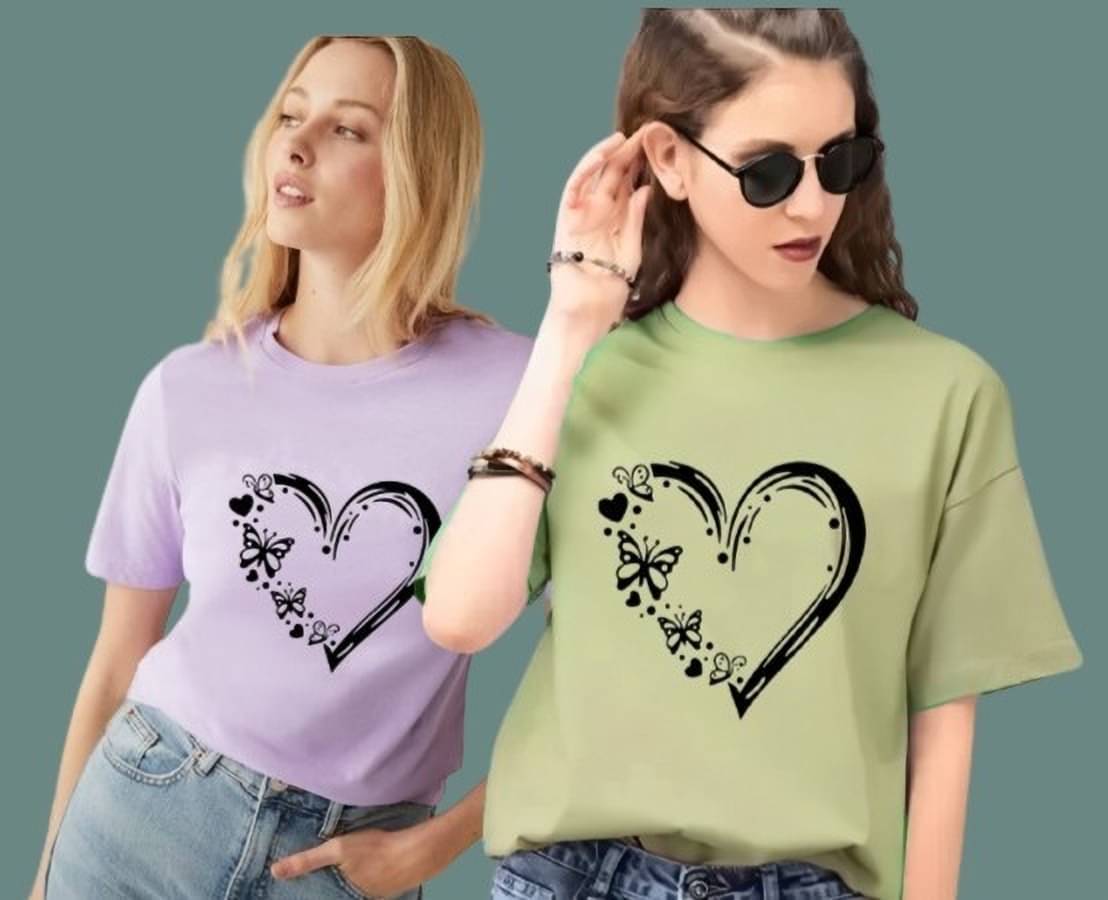     			Parona Women Polyester Printed Regular Fit Round Neck T-Shirt ( Multicolor 8 )