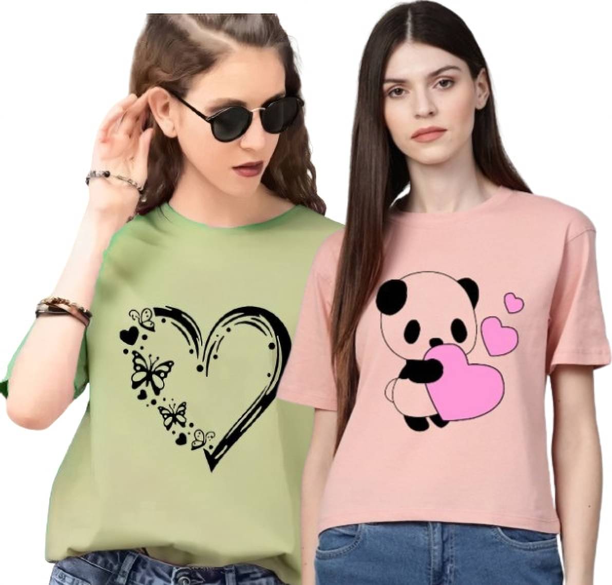 Parona Women Polyester Printed Regular Fit Round Neck T-Shirt ( Multicolor 15 ) Parona Women Polyester Printed Regular Fit Round Neck T-Shirt ( Multicolor 15 )