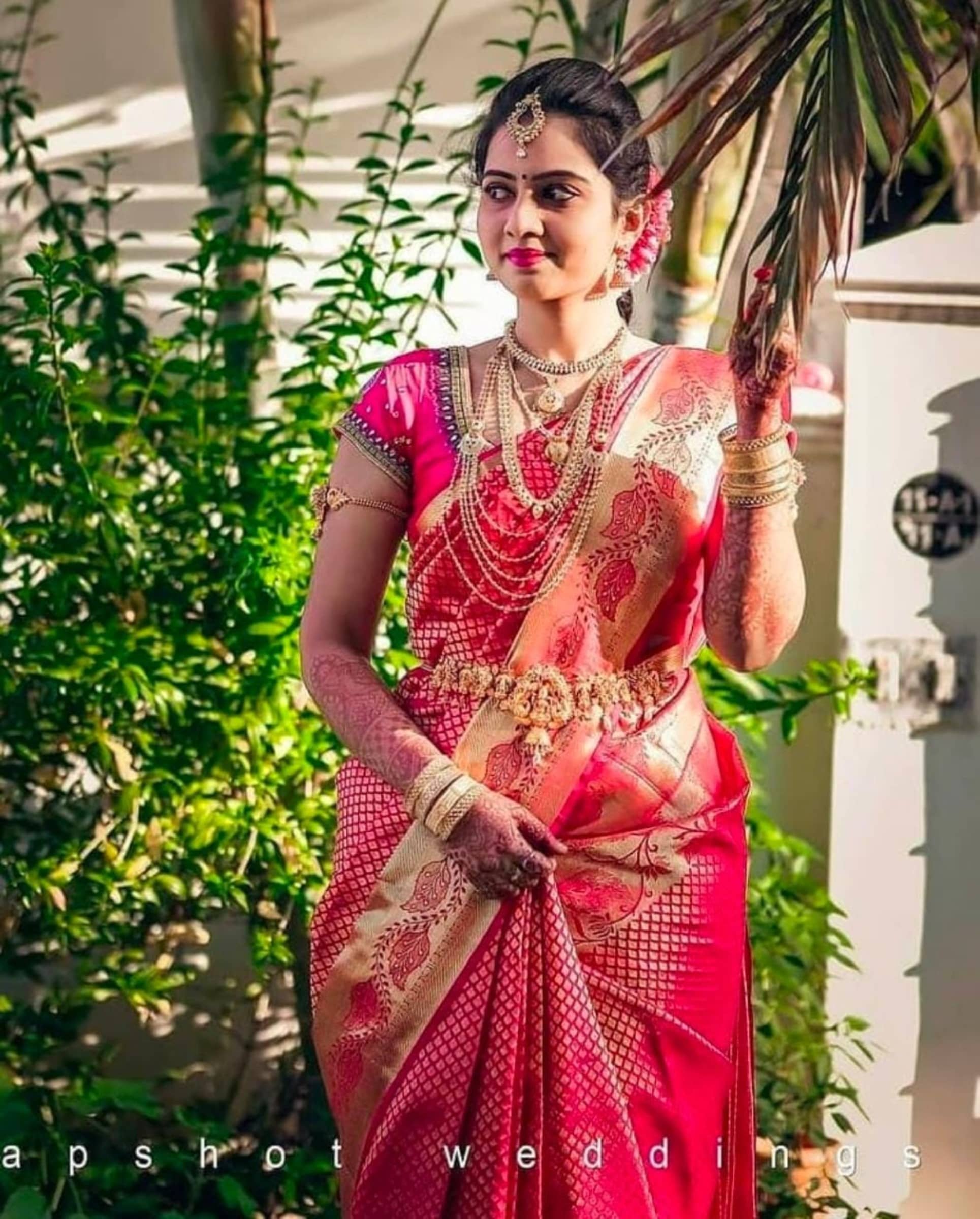 Rangtulika Ethnics Banarasi Silk Printed Saree With Unstitched Blouse Piece ( Red ) - Sarees | Buy online on ZillyBuy