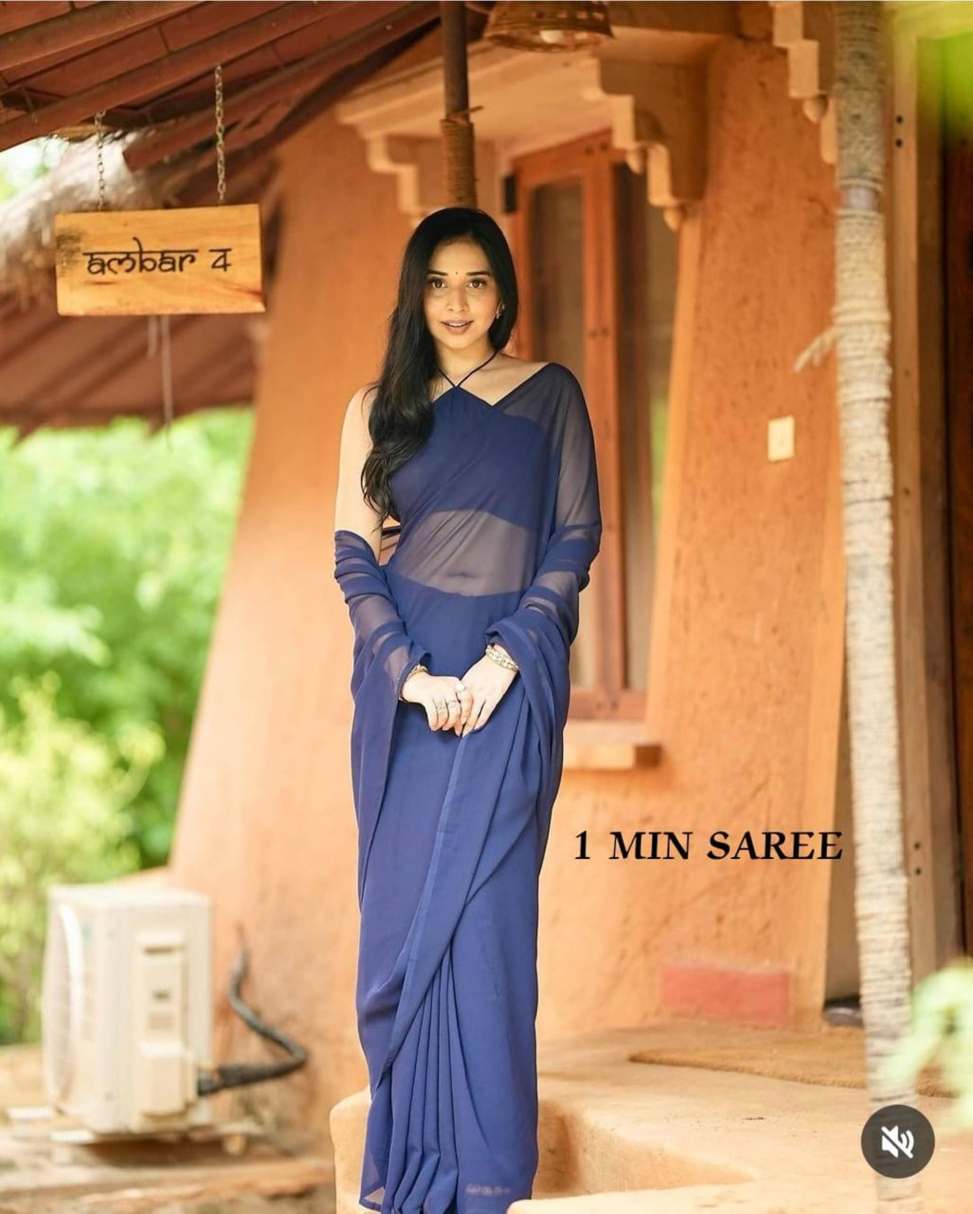 Rangtulika Ethnics Georgette Solid Saree With Unstitched Blouse Piece ( Blue ) Rangtulika Ethnics Georgette Solid Saree With Unstitched Blouse Piece ( Blue )