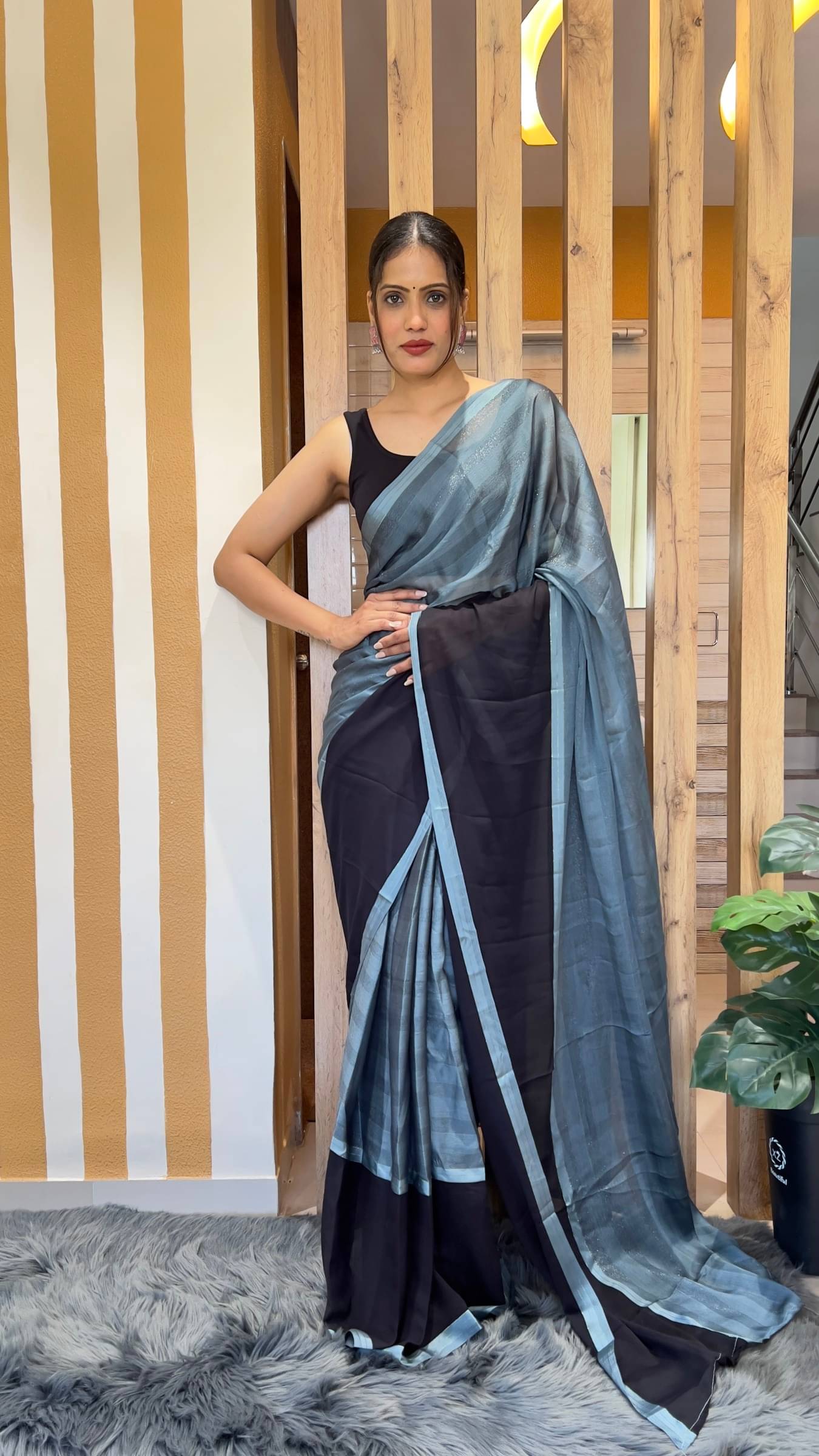 Rangtulika Ethnics Nylon Solid Saree With Unstitched Blouse Piece ( Blue ) Rangtulika Ethnics Nylon Solid Saree With Unstitched Blouse Piece ( Blue )