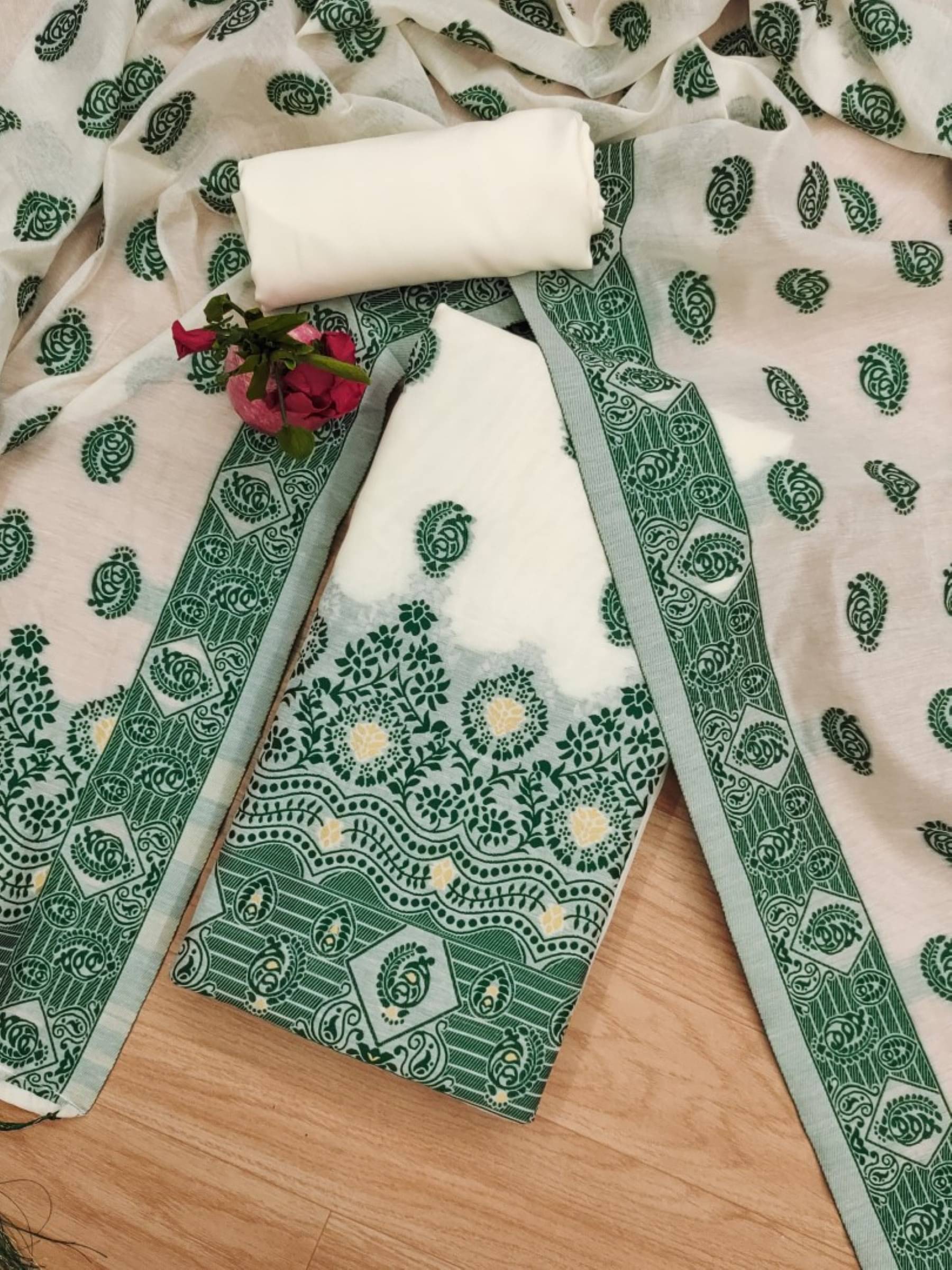 Rangtulika Ethnics Unstitched Silk Blend Self Design Dress Material - Green ( Pack of 1 ) Rangtulika Ethnics Unstitched Silk Blend Self Design Dress Material - Green ( Pack of 1 )