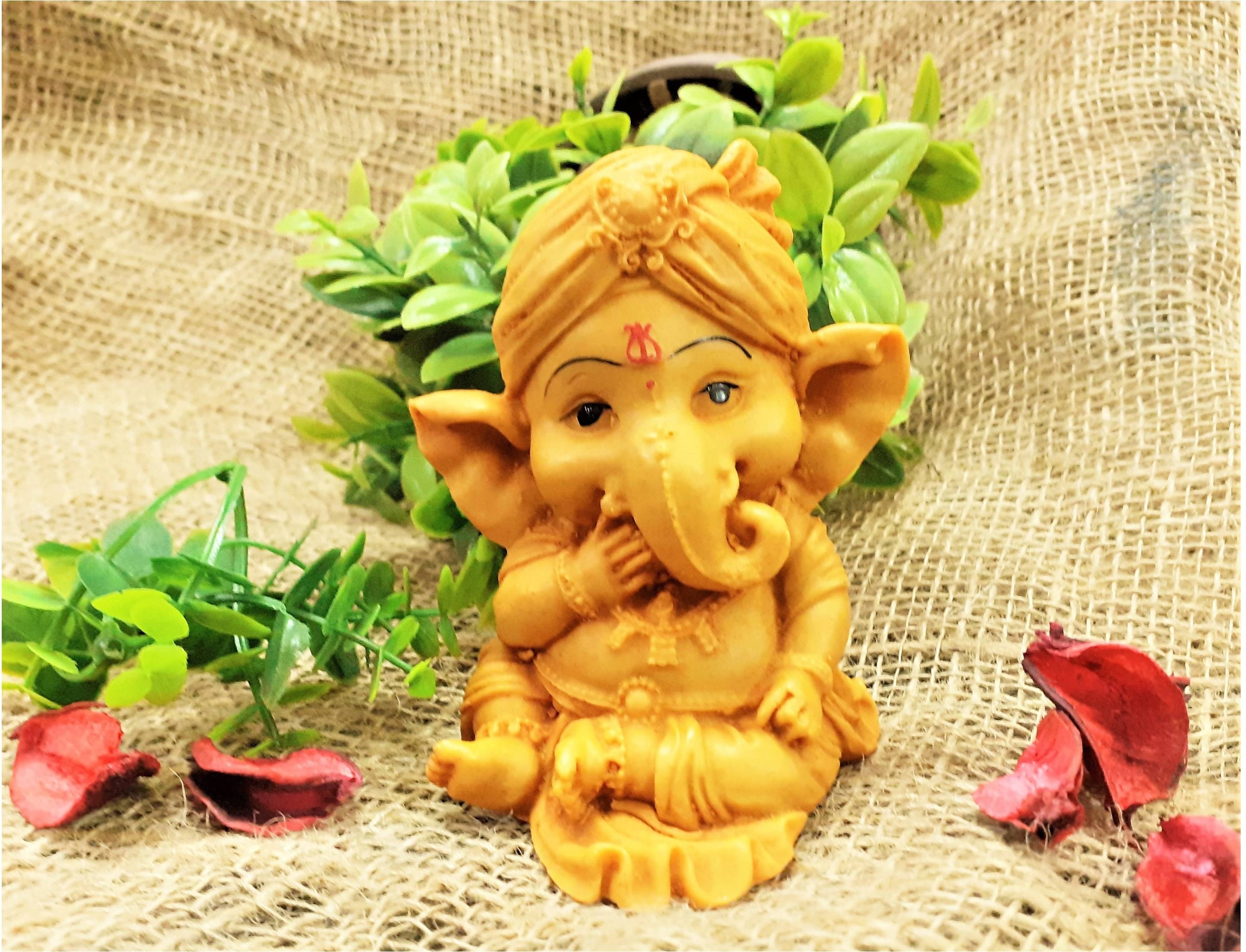 Afterstitch Baal Lord Ganesha God Statue idols Ganpati Bappa (Pack of 1) Afterstitch Baal Lord Ganesha God Statue idols Ganpati Bappa (Pack of 1)