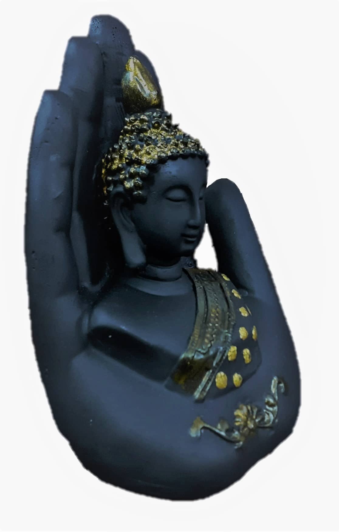 AFTERSTITCH palm buddha idol statue for home office decor showpiece God Figurines 17 cm  (Pack of 1)