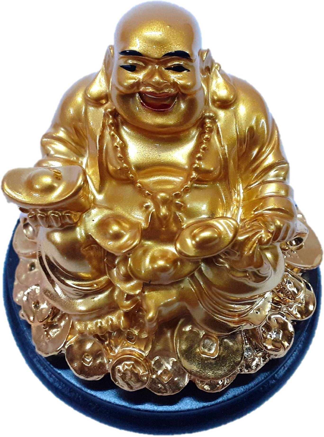 AFTERSTITCH laughing buddha idol statue standing on money bag vastu & fengshui God Figurines 8 cm (Pack of 1) AFTERSTITCH laughing buddha idol statue standing on money bag vastu & fengshui God Figurines 8 cm (Pack of 1)