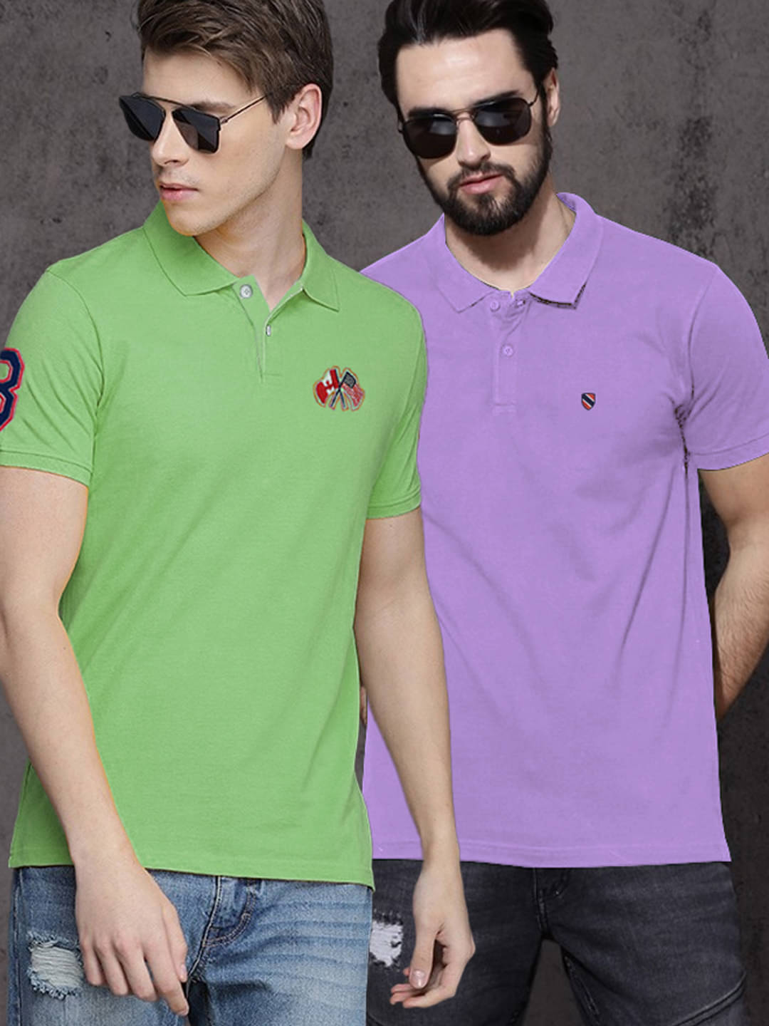     			AIN6 Pack of 2 Cotton Regular Fit Solid Half Sleeves Men's Polo T Shirt ( Sea Green )