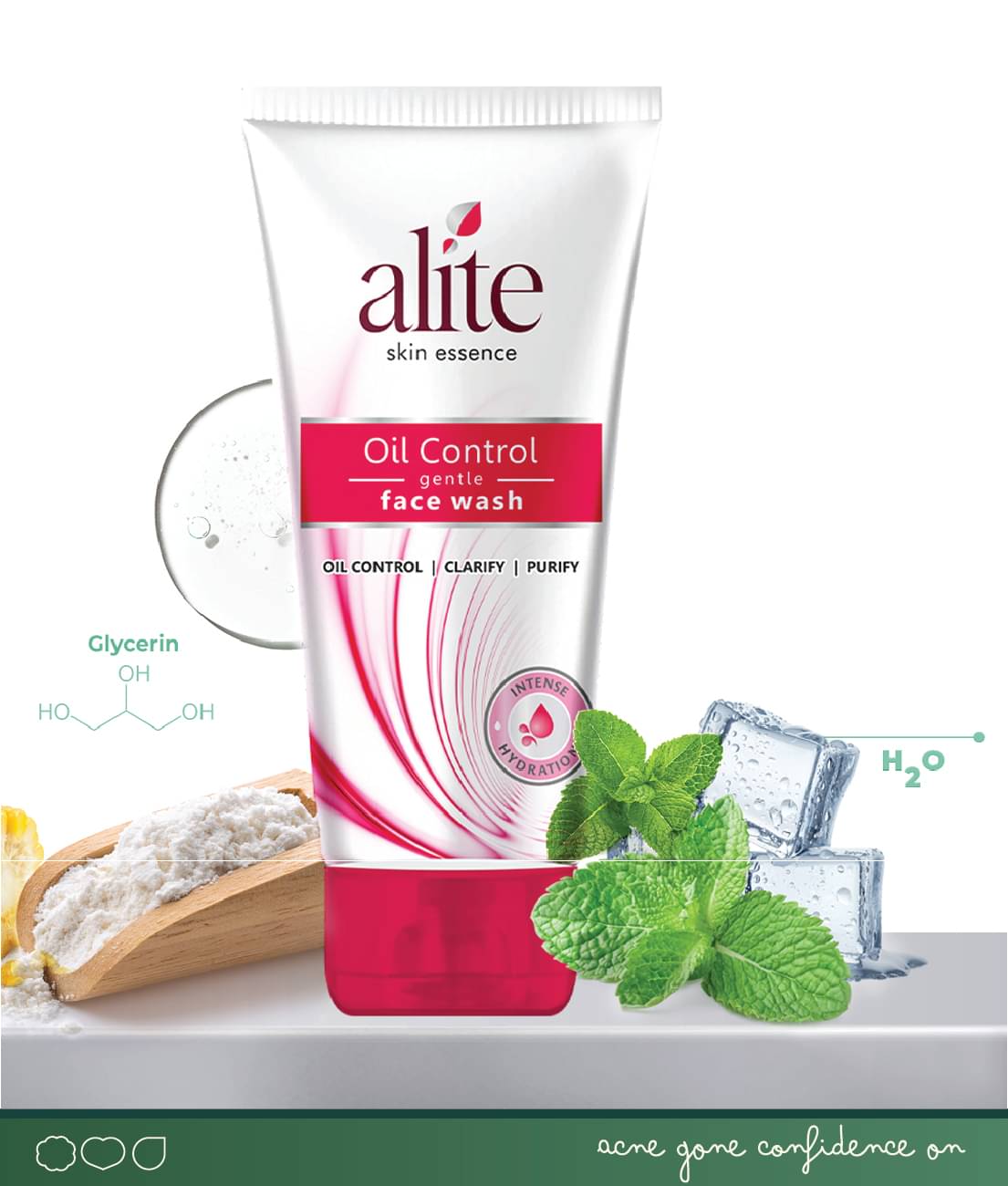     			Alite Oil Control Gentle Face Wash Enriched with Stearic Acid & Beads for Oil Acne Prone Skin 100g