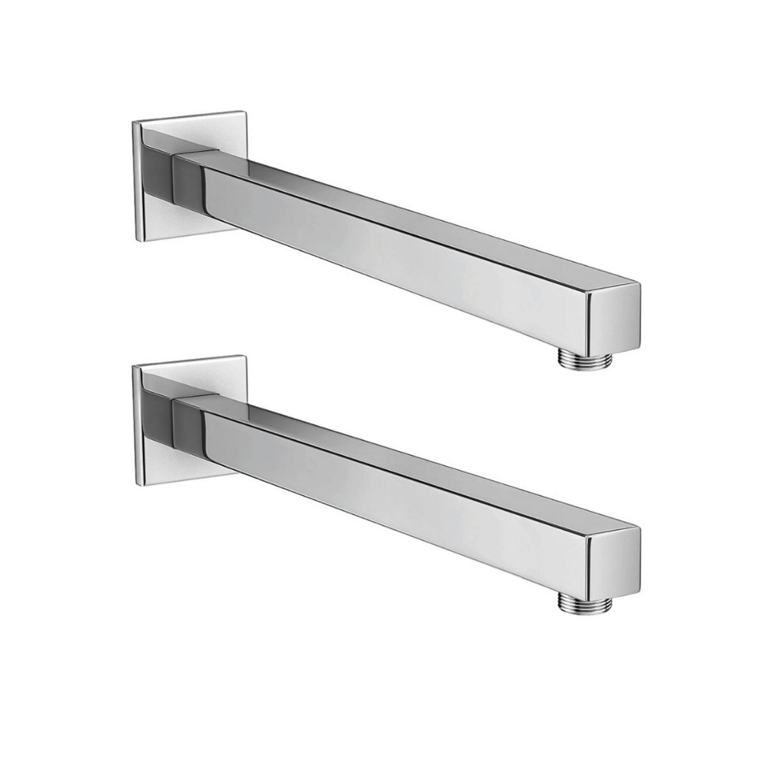 BATHONIX 18" SS-304 Square Shower Arm (Pack of 2) Stainless Steel Overhead Shower     			BATHONIX 18" SS-304 Square Shower Arm (Pack of 2) Stainless Steel Overhead Shower