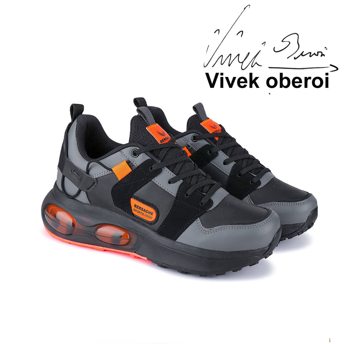     			Bersache Black Men's Trekking Shoes
