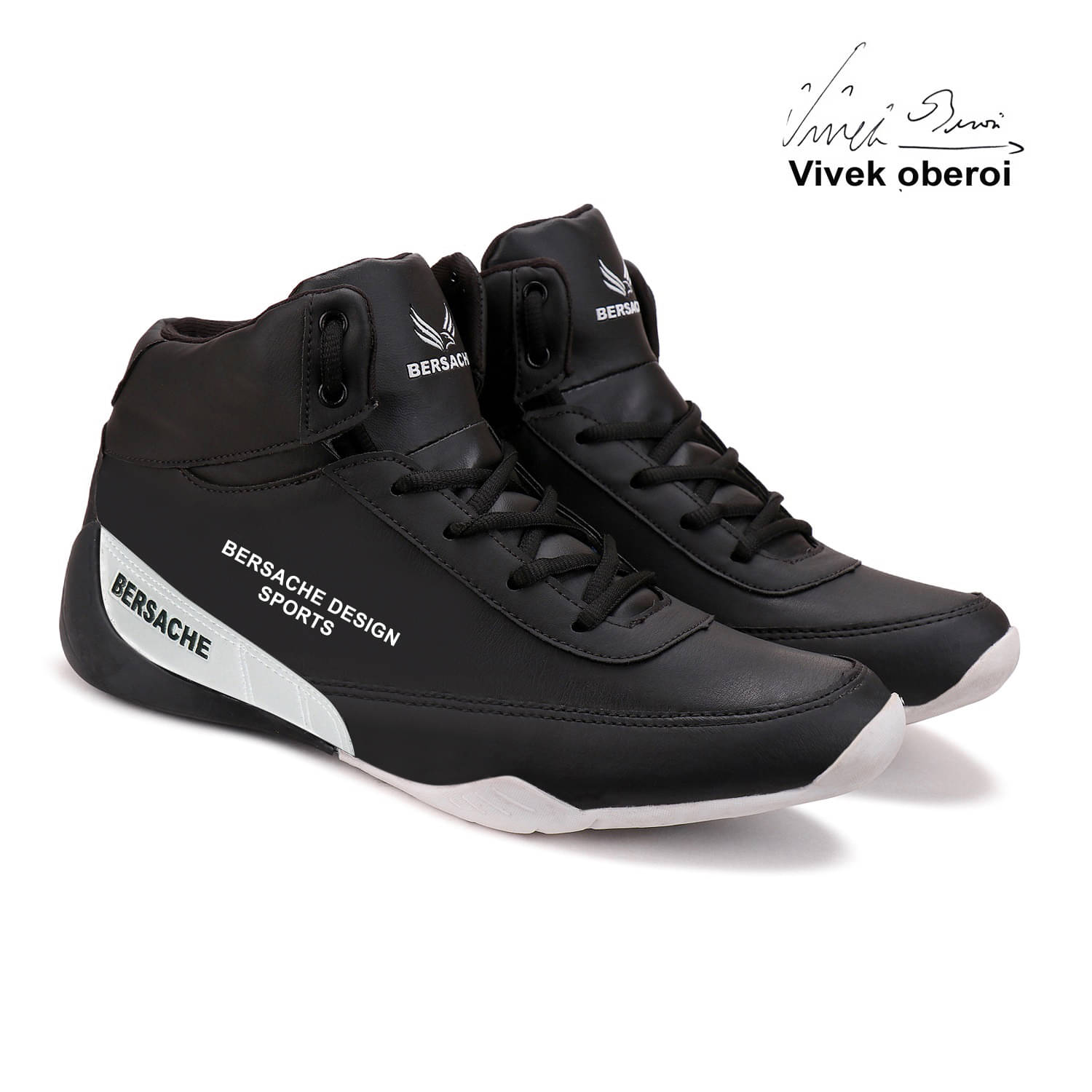     			Bersache Black Men's Trekking Shoes