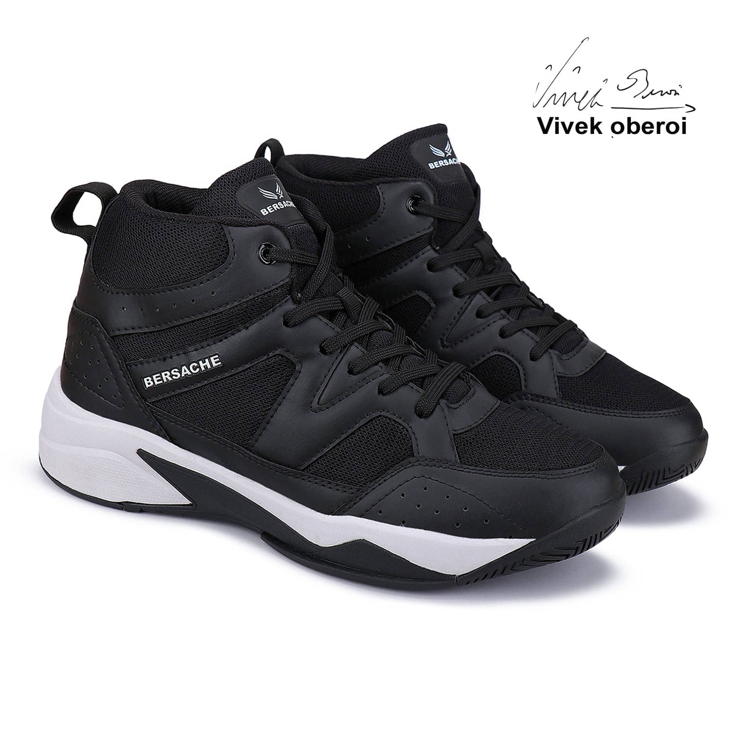     			Bersache Black Men's Trekking Shoes