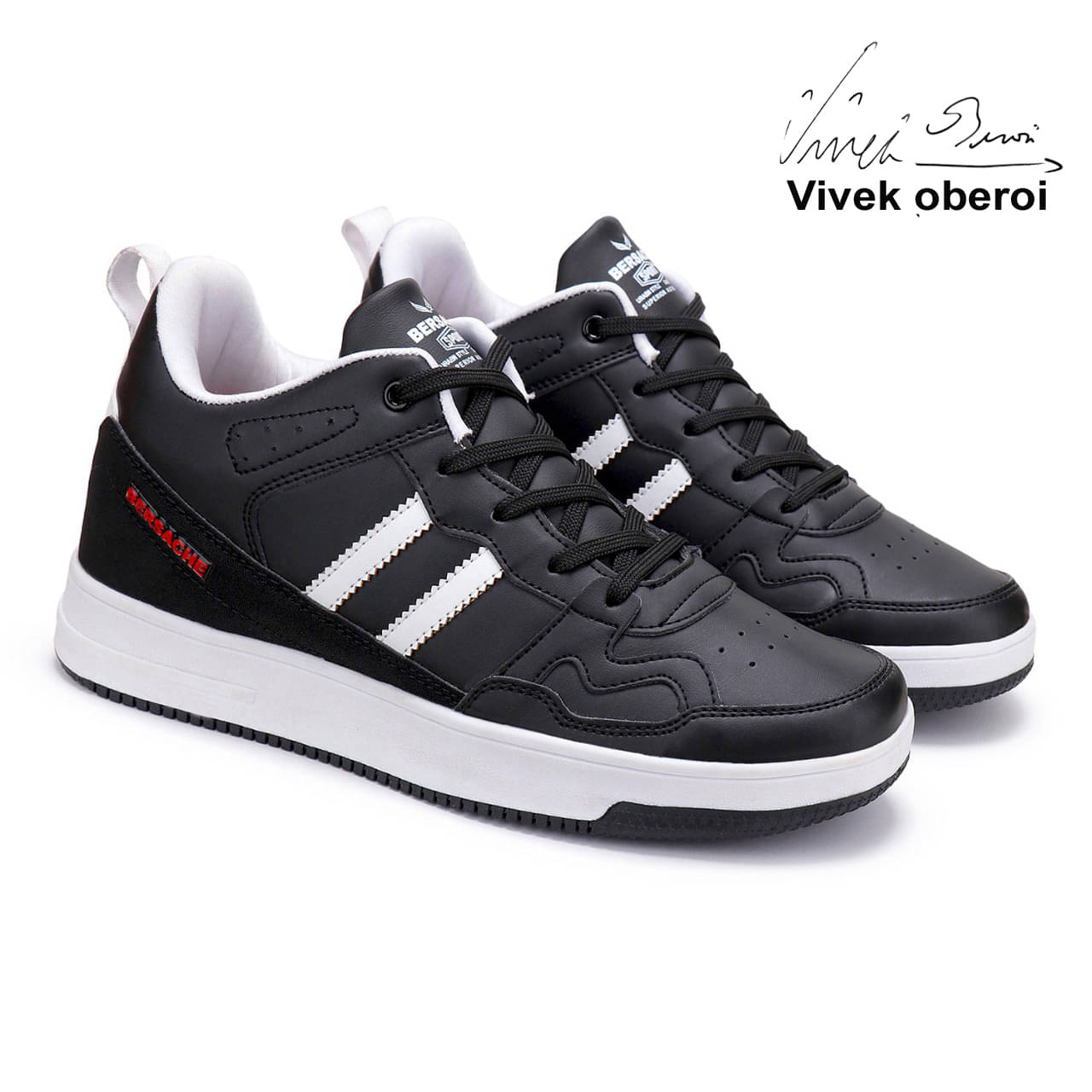     			Bersache Black Men's Trekking Shoes