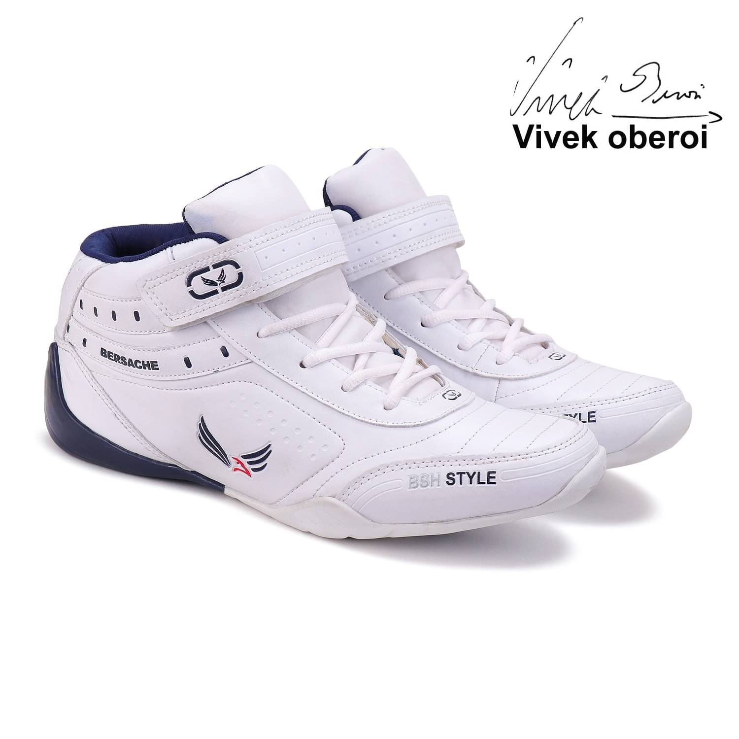     			Bersache White Men's Trekking Shoes