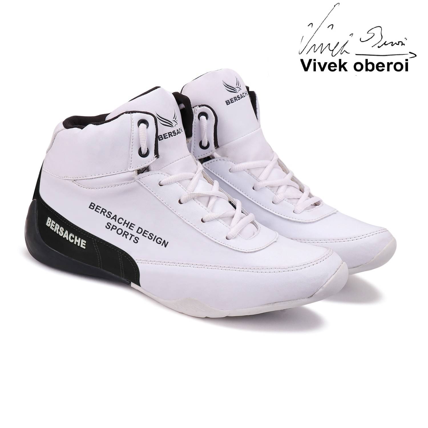     			Bersache White Men's Trekking Shoes
