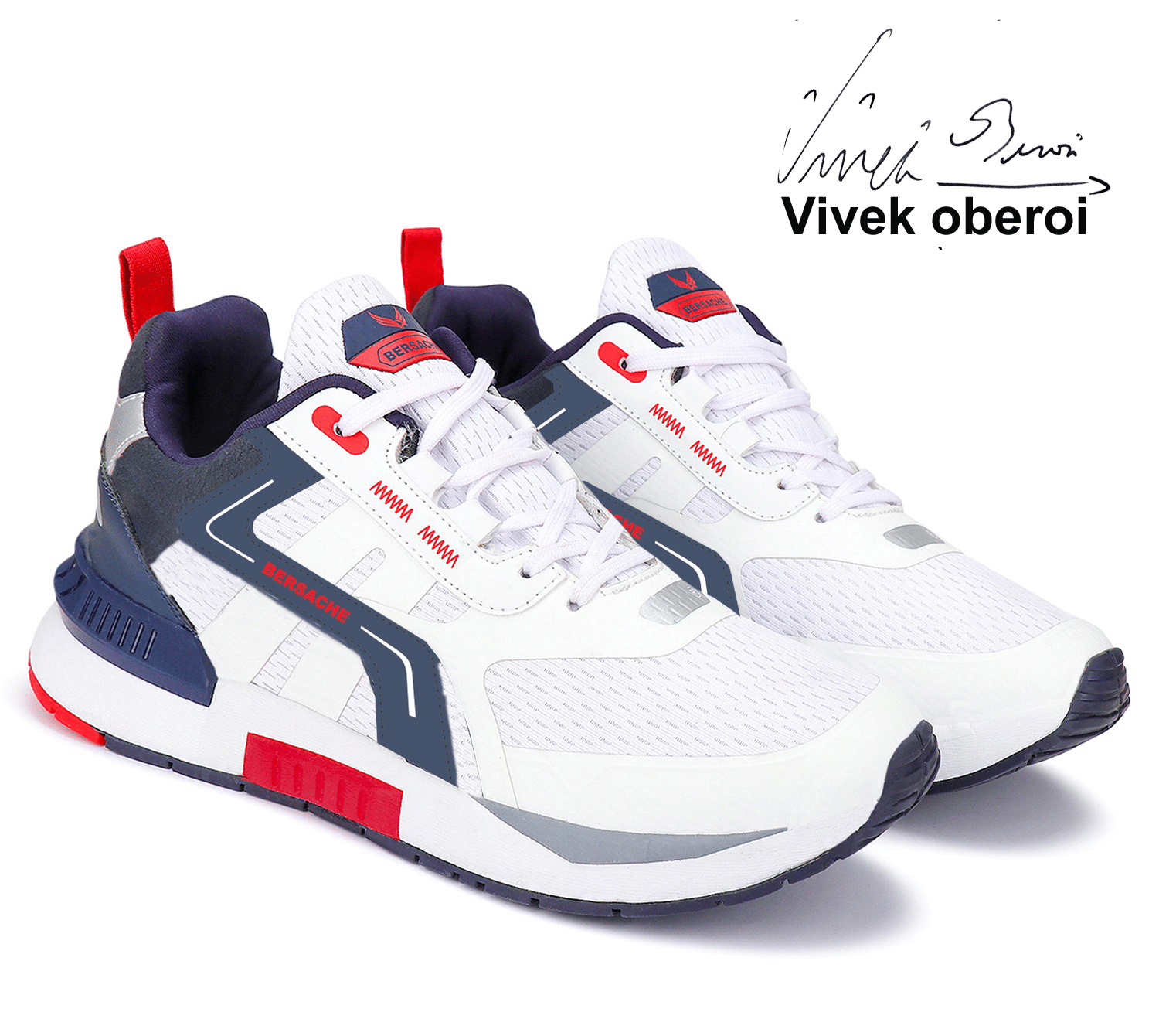     			Bersache White Men's Trekking Shoes
