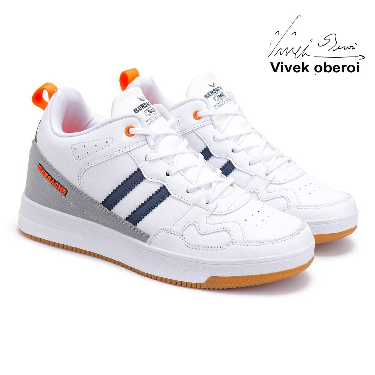     			Bersache White Men's Trekking Shoes