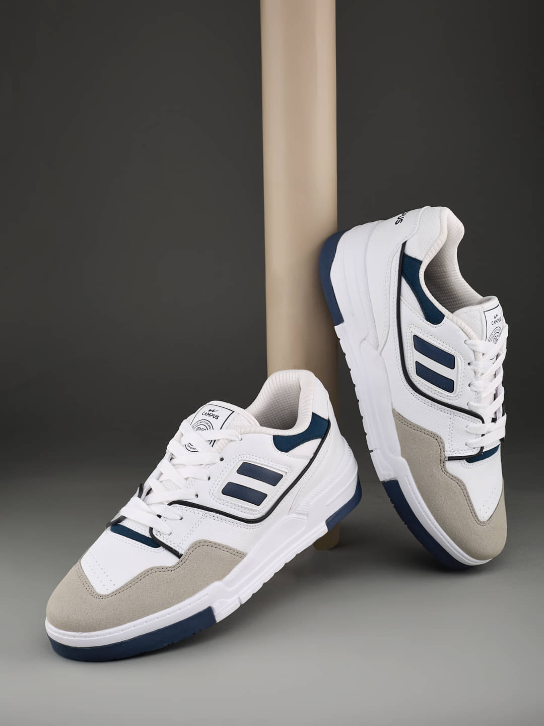     			Campus REVOLT White Men's Sneakers
