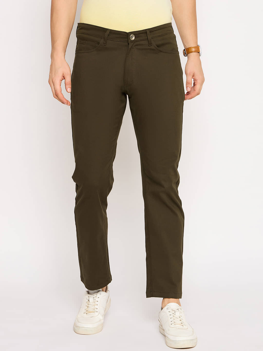 Club York Regular Flat Men's Chinos - Coffee ( Pack of 1 ) - Trousers | Buy online on ZillyBuy