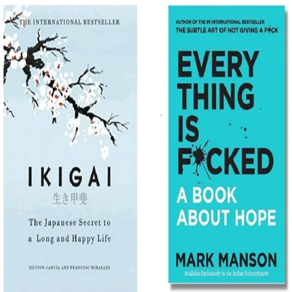 ( Combo Of Pack ) Ikigai The Japanese secret to a long and happy life & Everything Is Fcked A Book About Hope ( Combo Of Pack ) Ikigai The Japanese secret to a long and happy life & Everything Is Fcked A Book About Hope