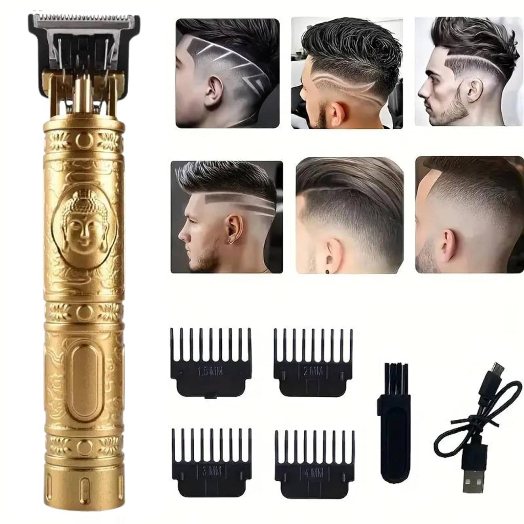     			Gjshop Buddha trimmer Gold Cordless Multigrooming Kit With 110 minutes Runtime