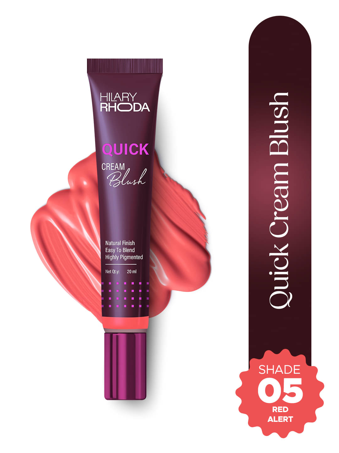     			Hilary Rhoda Cream Blush Red Alert- Shade 5 Red 20 mL