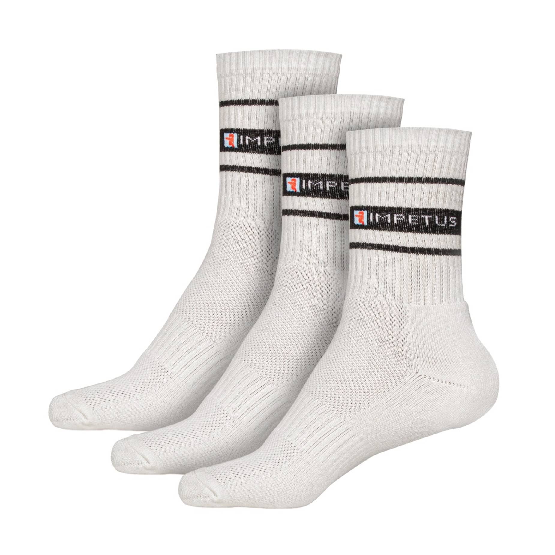 Impetus Pack of 3 Women's Cotton Blend Mid Length Socks ( White ) Impetus Pack of 3 Women's Cotton Blend Mid Length Socks ( White )