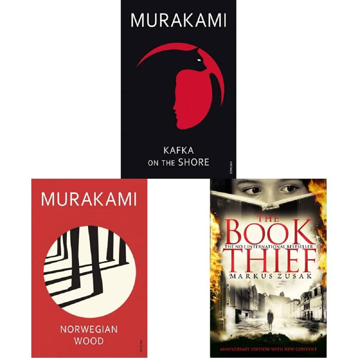 Kafka On The Shore + Norwegian Wood + The Book Thief Kafka On The Shore + Norwegian Wood + The Book Thief