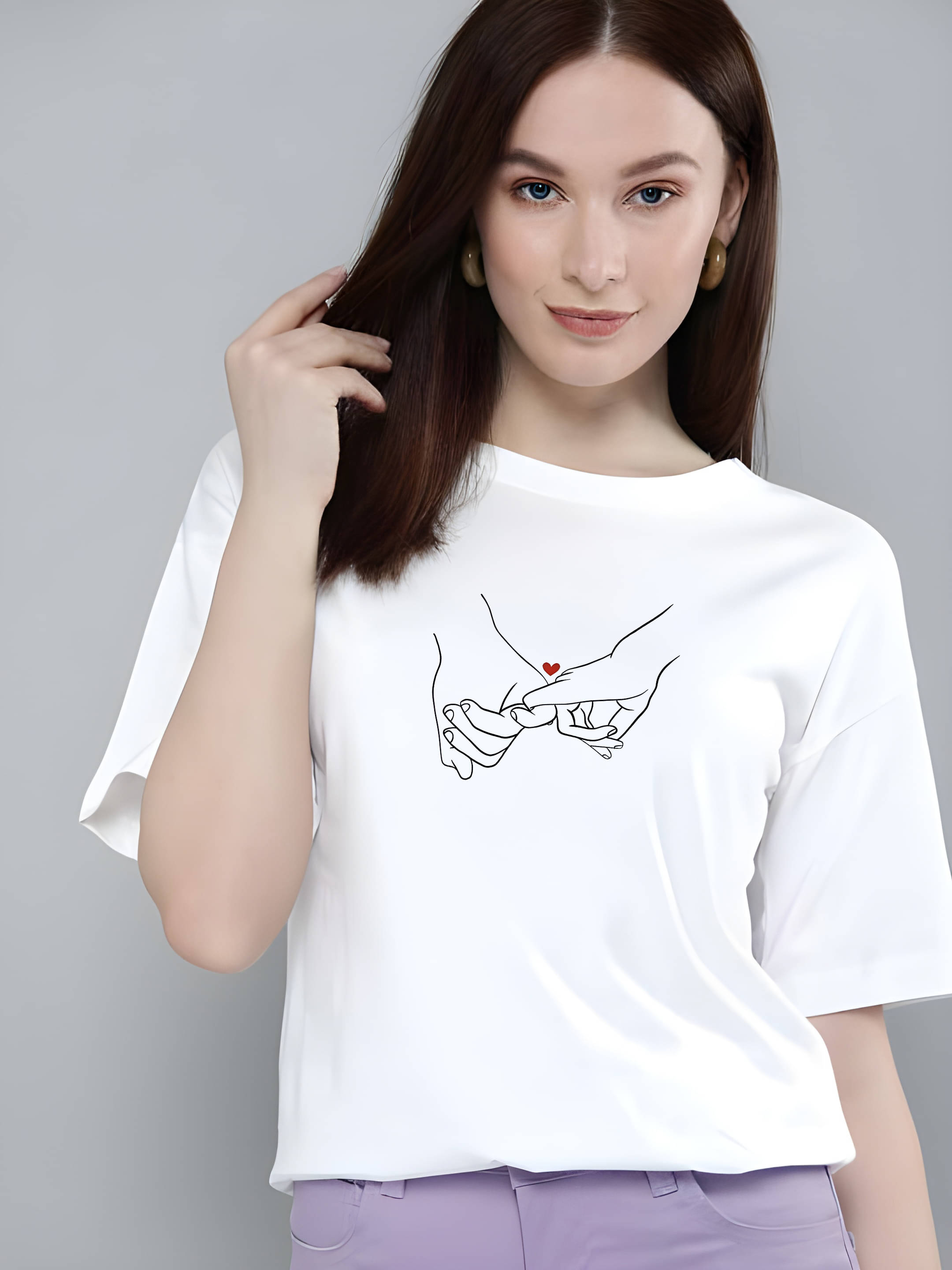 Kaido Women Cotton Printed Regular Fit Round Neck T-Shirt ( White ) Kaido Women Cotton Printed Regular Fit Round Neck T-Shirt ( White )