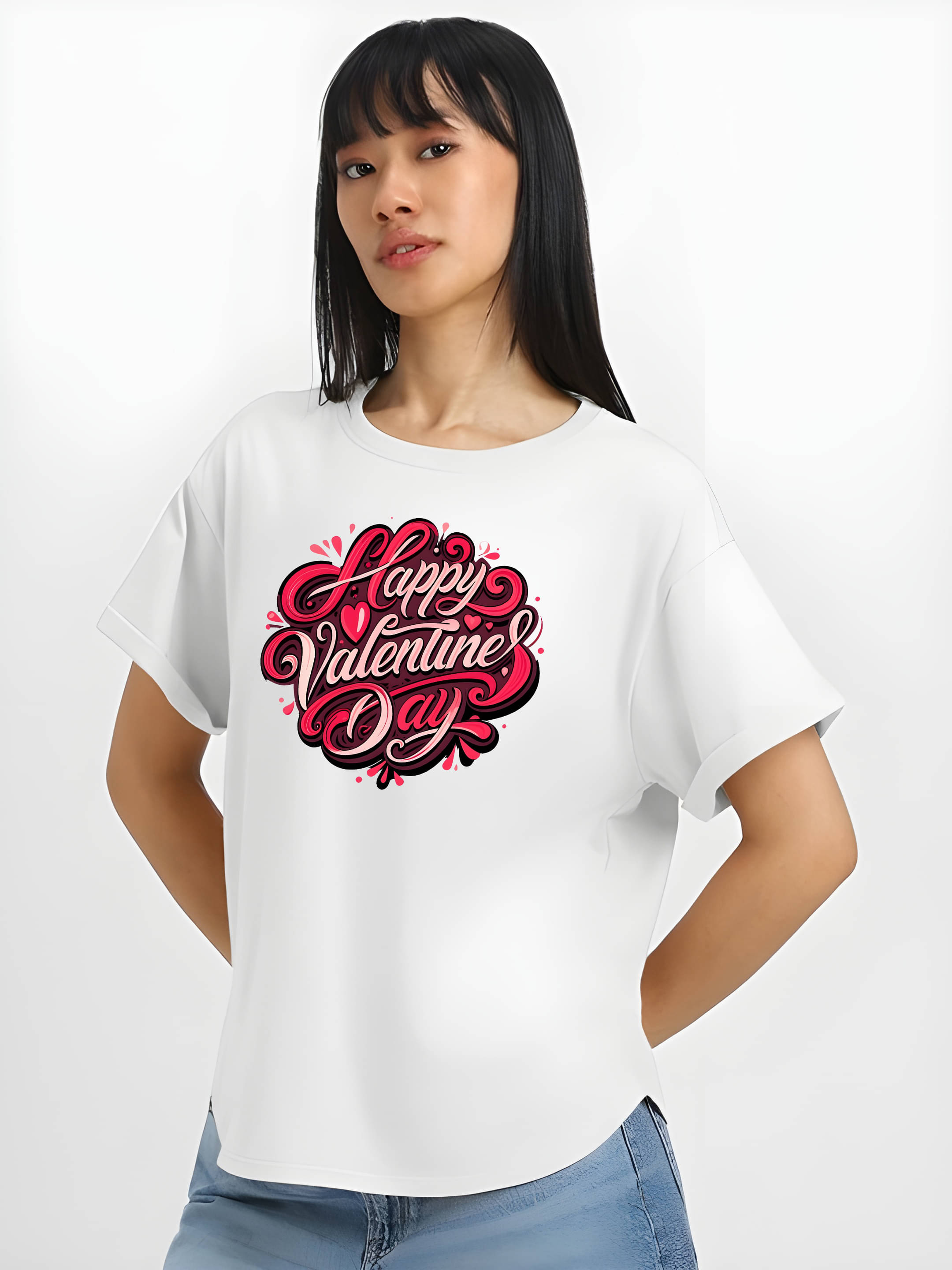     			Kaido Women Cotton Printed Regular Fit Round Neck T-Shirt ( White )